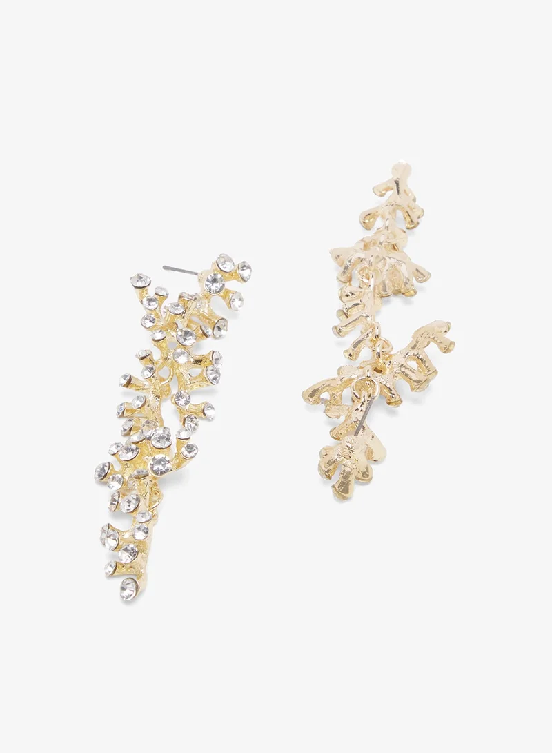 Ella Limited Edition Gold Embellished Drop Down Earrings