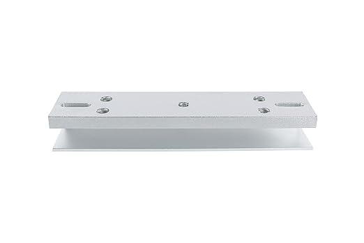 JK VISION U Bracket EM Lock for Frameless Glass Door,Suitable for in/Out Swing Door,for 600lbs EM Lock, Silver Polished Finish, Aluminum Alloy U Bracket for Home/Office/Factory/School, Access Control - Image 5
