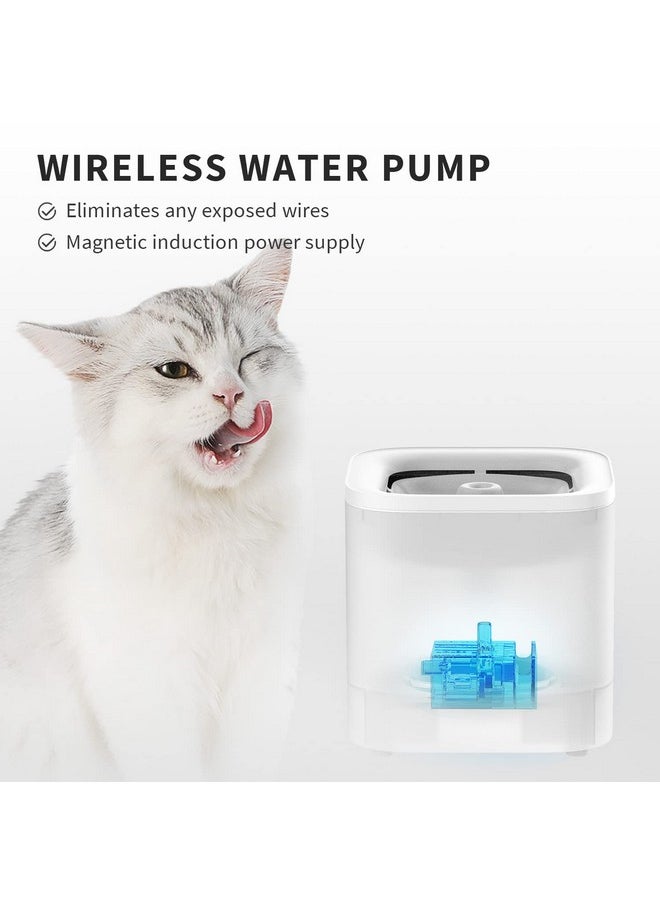 New Cat Water Fountain With Wireless Pump, Ultra Quiet 65Oz/1.85L Pet Water Fountain For Cats And Dogs Inside, Detachable Design Easy To Clean And Assemble, Filters Included - pzsku/Z702ED372A3F1A24B6520Z/45/_/1726220006/f7adaeea-8765-48f9-85f8-26d7f1378672