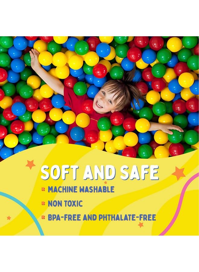 Playz 50 Soft Plastic Mini Ball Pit Balls W/ 8 Vibrant Colors Crush Proof Non Toxic Safe Assorted Bulk Plastic Balls For Toddler Baby & Kids Playpen Play Tents Indoor & Outdoor Playtime Fun  - Image 5