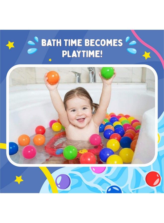 Playz 50 Soft Plastic Mini Ball Pit Balls W/ 8 Vibrant Colors Crush Proof Non Toxic Safe Assorted Bulk Plastic Balls For Toddler Baby & Kids Playpen Play Tents Indoor & Outdoor Playtime Fun  - Image 4