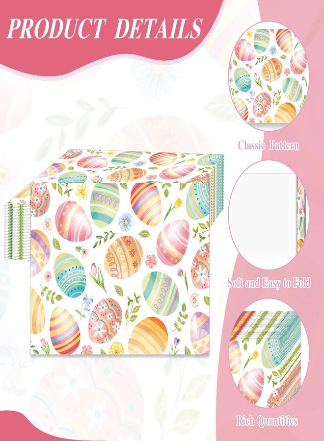 KOPOOEOE 50 Pcs Easter Eggs Paper Placemats, 11x16 Inch Eggs and Flowers Disposable Placemats Spring Seasonal Table Mats for Party Kitchen Dining Decoration - Image 3