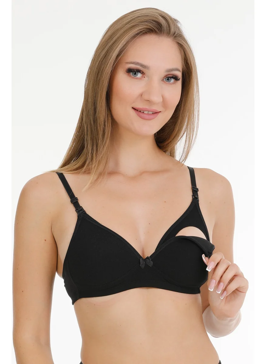 Par Lingerie Modal Coated Nursing Bra Black