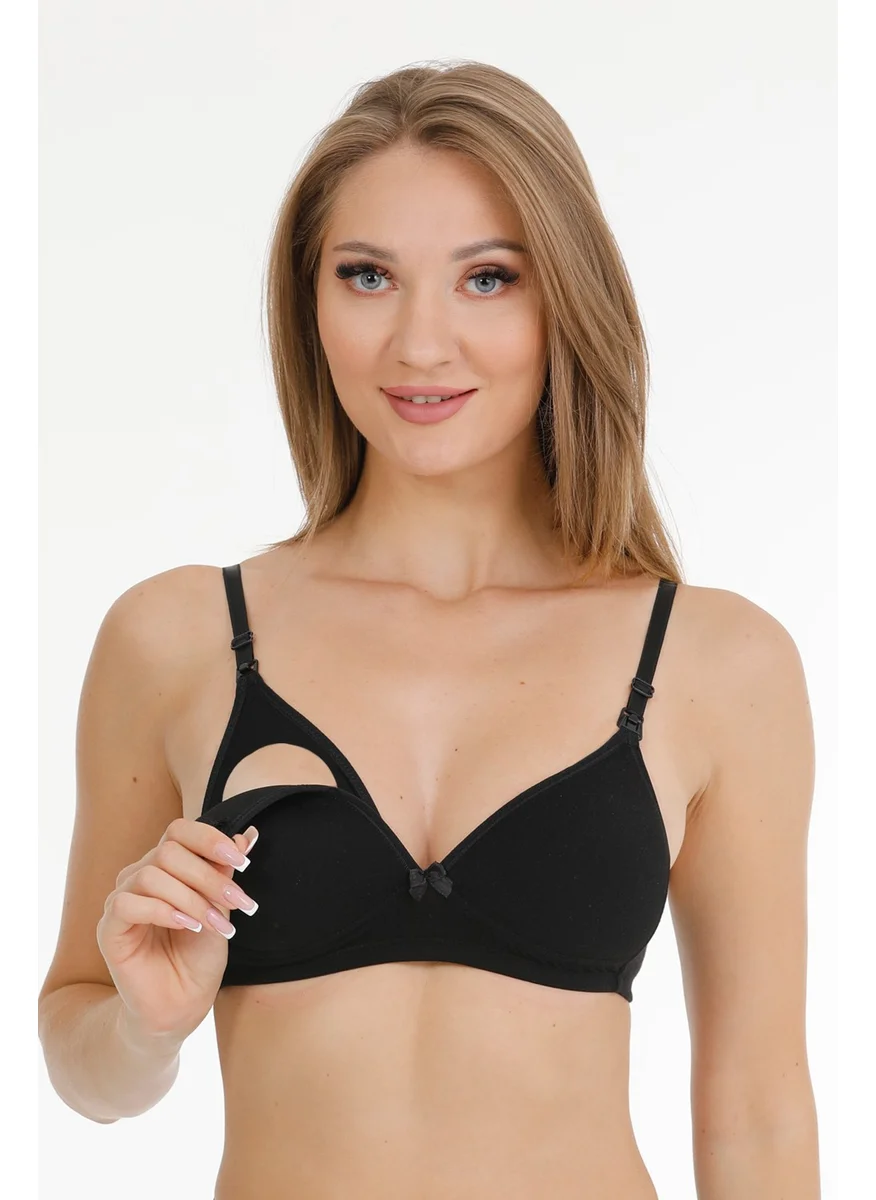 Par Lingerie Modal Coated Nursing Bra Black
