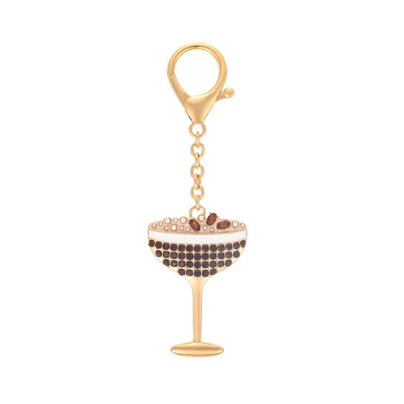 Madison Tyler Espresso Martini Cute Keychains for Women | Bag Charms for Handbags | Gold Plated Purse Charms for Handbags Trendy - Image 1