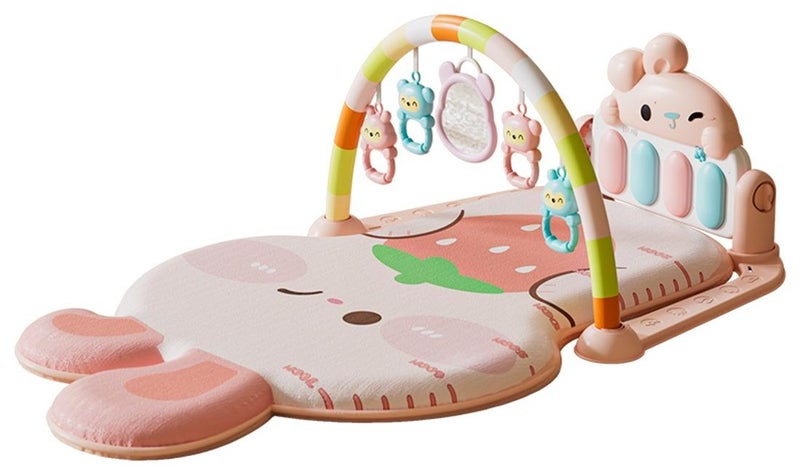 MaBaby Baby Gyms Play Mats Musical Activity Center Baby Piano Gym Mat Tummy Time Padded Mat for Newborn Toddler Infants - Image 1
