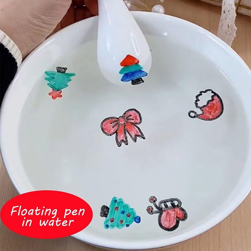 woobles Magical Water Painting Pen, Magical Floating Ink Pen, Float in Water Markers, Doodle Water Floating Pens, Magic Water Painting Pen for Kids (12 colors) 12 colors - Image 2