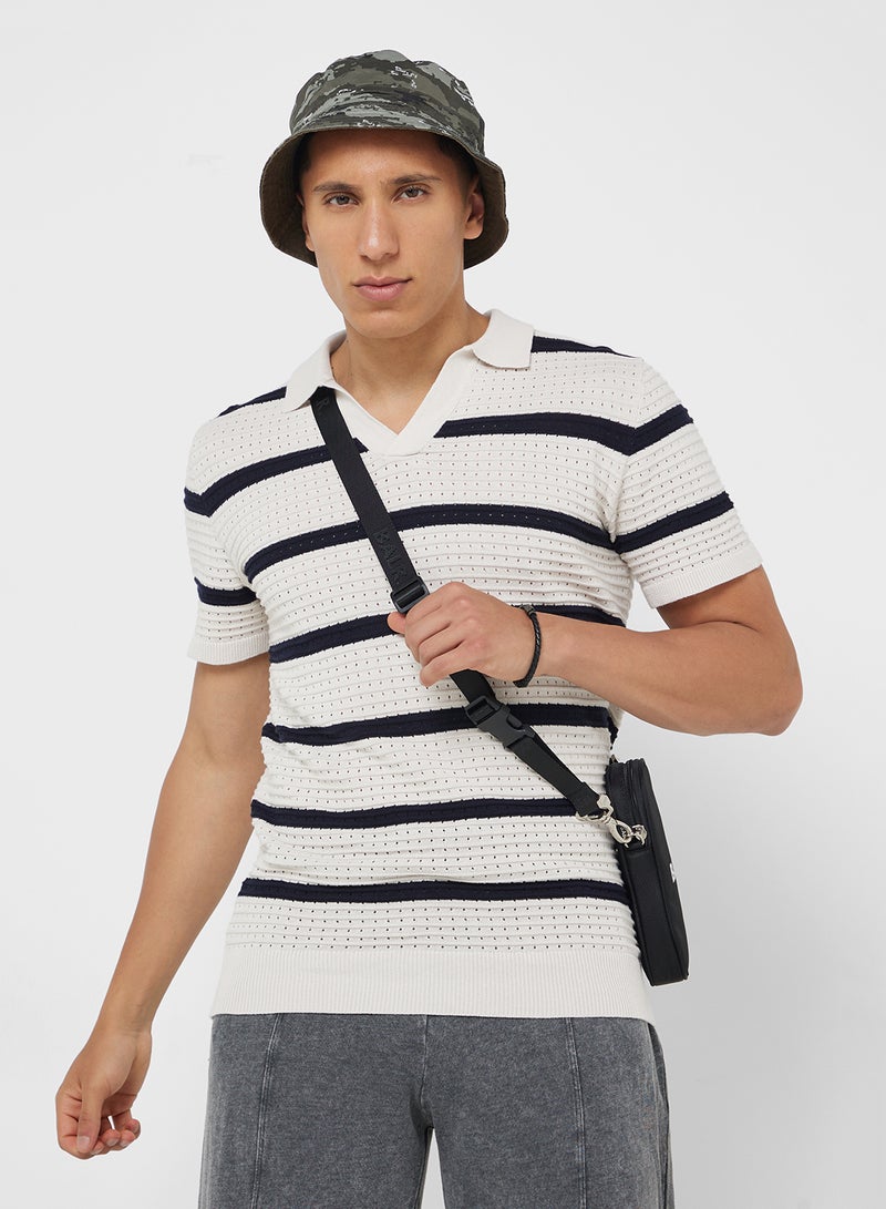 BRAVE SOUL Knitted Polo Shirt - Image 1