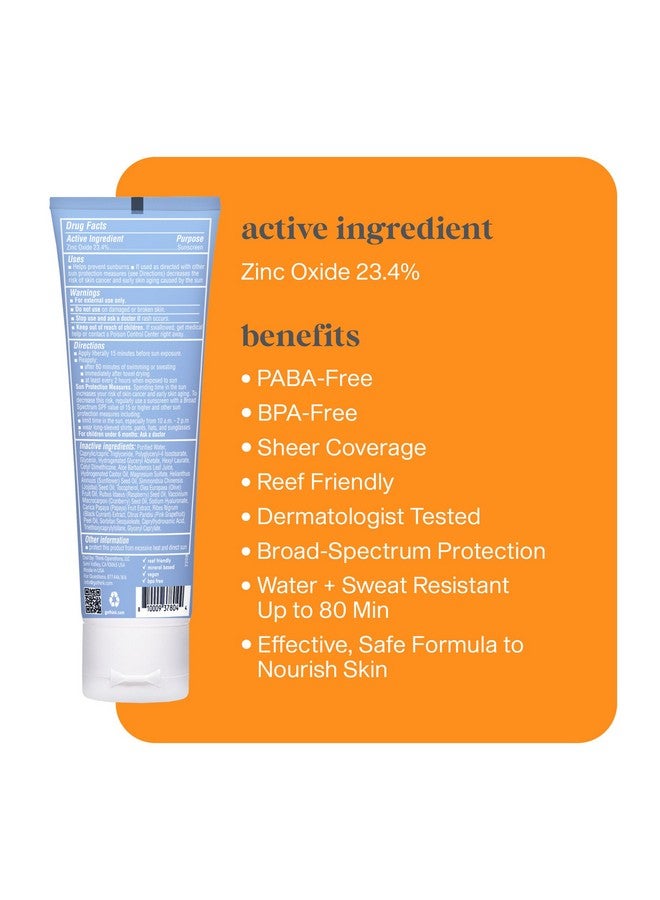 ثينك واقي شمس معدني من ثينك سبورت، عامل حماية من الشمس 50، واقي شمس شفاف من أكسيد الزنك، 3 أونصة سائلة، طبيعي، مقاوم للماء، آمن على الشعاب المرجانية، واقي شمس واسع الطيف من الأشعة فوق البنفسجية الطويلة والمتوسطة، حجم مناسب للسفر - Image 3