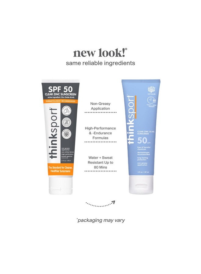ثينك واقي شمس معدني من ثينك سبورت، عامل حماية من الشمس 50، واقي شمس شفاف من أكسيد الزنك، 3 أونصة سائلة، طبيعي، مقاوم للماء، آمن على الشعاب المرجانية، واقي شمس واسع الطيف من الأشعة فوق البنفسجية الطويلة والمتوسطة، حجم مناسب للسفر - Image 4