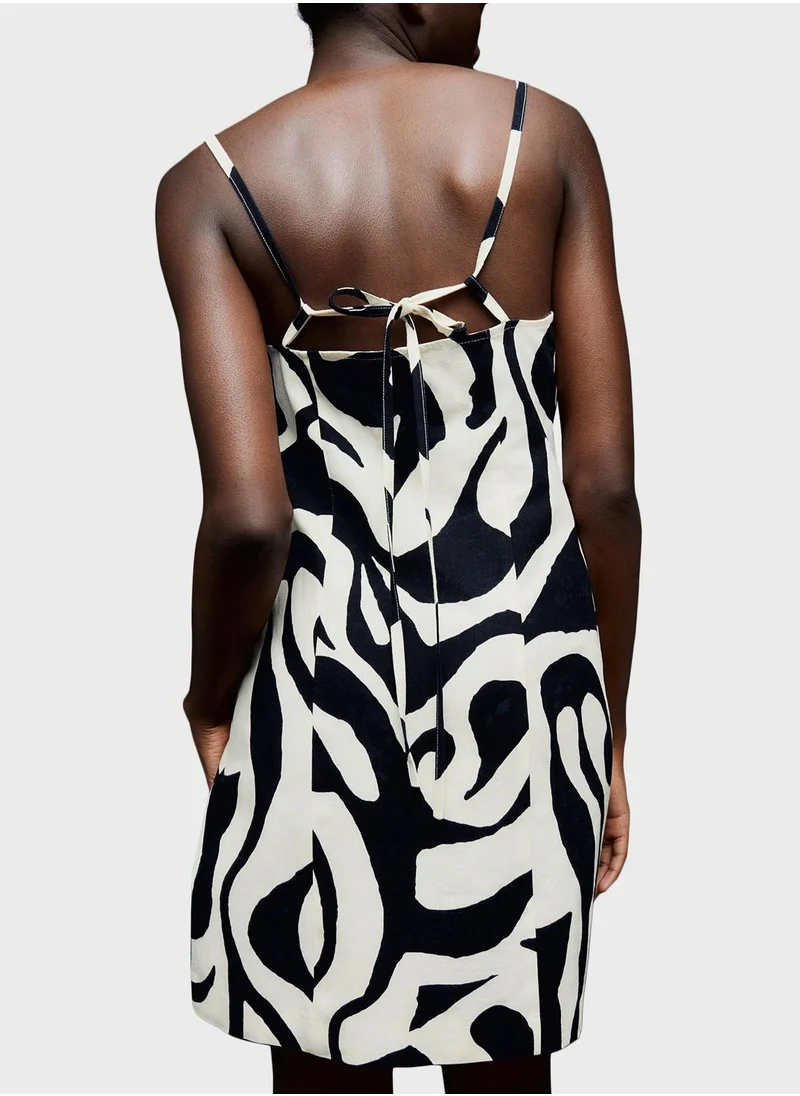 H&M Strappy Printed Dress