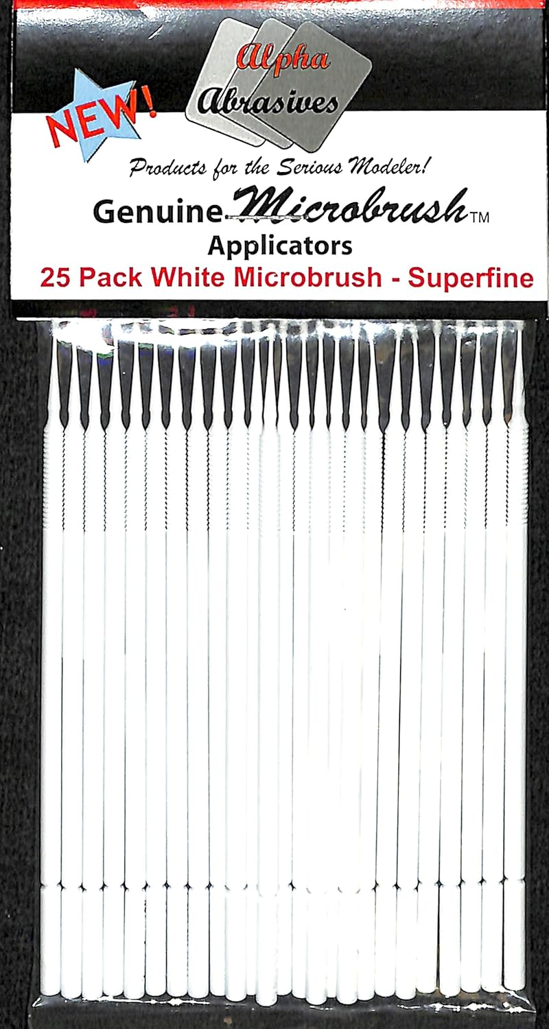 APA1303 Microbrush Applicators - White - Superfine - 25 Pack