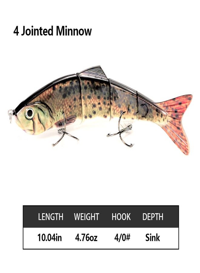 SENYUBBY 5.9-10in Multi Jointed Swimbait Fishing Lures Bait,2 4 8 9 Segment Big Giant Sinking Fishing Bass Lures,Crankbaits Swimbaits with Treble Hook - Image 3