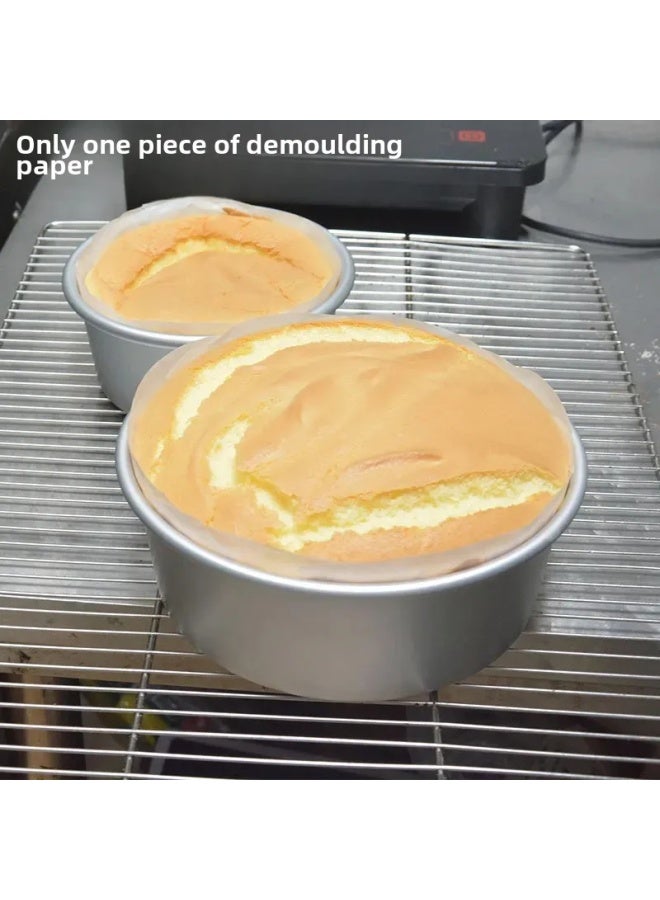 Baks Baking Square Mold For Cakes Pastries Tray Base Removable Oil Paper Pad Multi-functional Cake Baking Round Pad-Specifications:Round Cake Demoulding Paper-Dimensions:8 Inch 35Cm100 Sheets