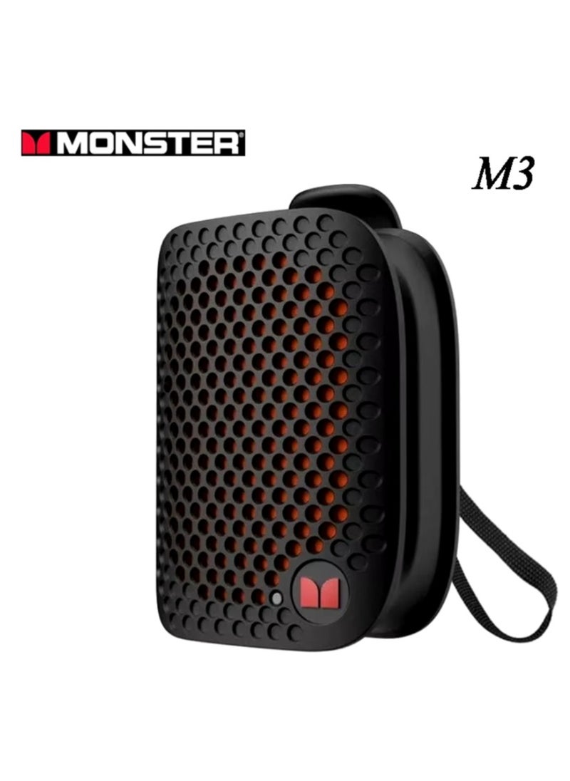 Monster - M3 Wearable Portable Detective Magnetic Speaker Clip-on Bluetooth Speaker TWS Stereo Broadcast Portable Speaker - Image 1