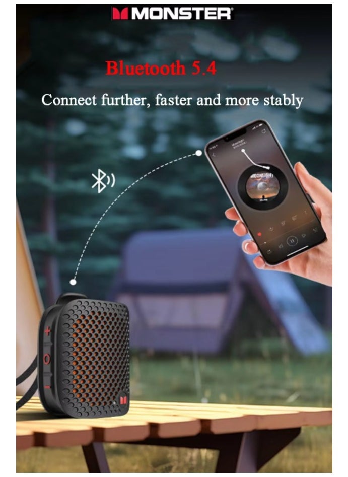 Monster - M3 Wearable Portable Detective Magnetic Speaker Clip-on Bluetooth Speaker TWS Stereo Broadcast Portable Speaker - Image 1
