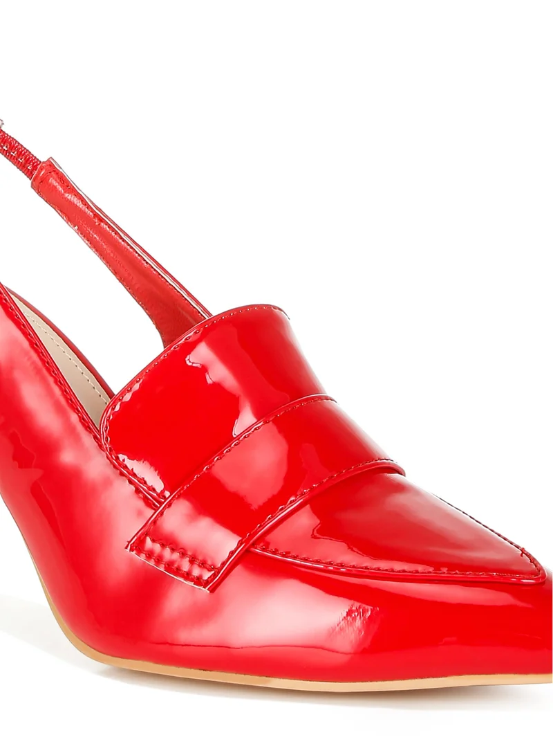 London Rag Slingback Loafer Sandals in Red