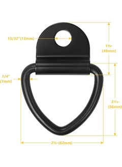 yongsheng Tie Down Anchors for Trailer, Warehouse, Boat, 10 PCS of Heavy Duty Steel V Ring Bolts, Pickups Truck Accessories(Black)  - Image 2