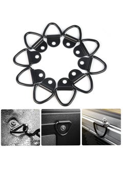 yongsheng Tie Down Anchors for Trailer, Warehouse, Boat, 10 PCS of Heavy Duty Steel V Ring Bolts, Pickups Truck Accessories(Black)  - Image 5