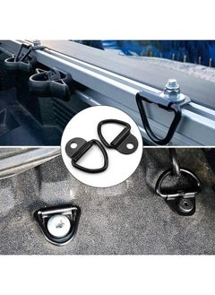 yongsheng Tie Down Anchors for Trailer, Warehouse, Boat, 10 PCS of Heavy Duty Steel V Ring Bolts, Pickups Truck Accessories(Black)  - Image 4