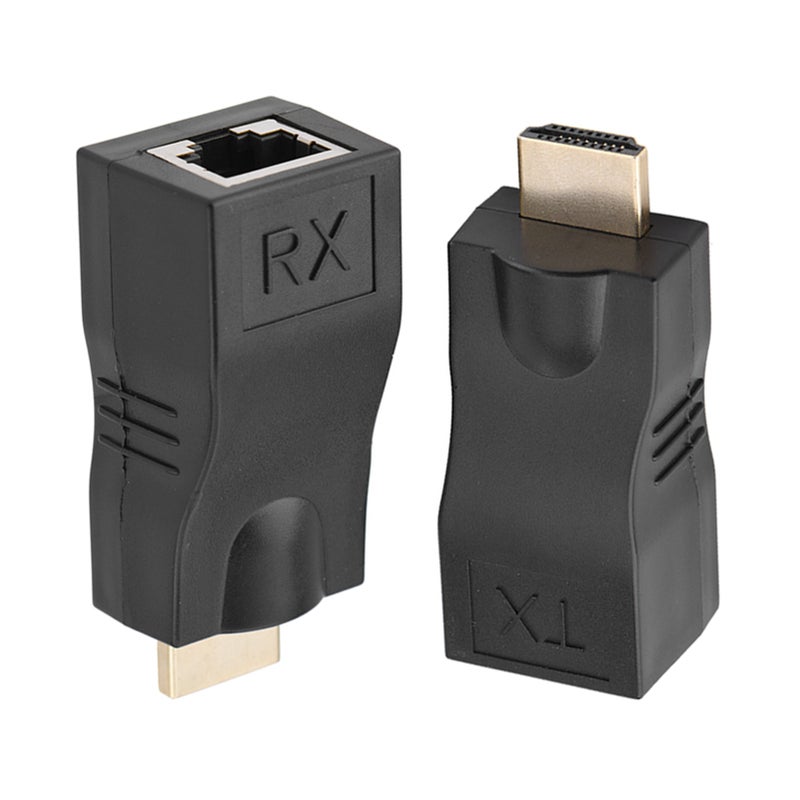 مُحوّل ومرجّع تمديد كابل الشبكة HDMI 2x 30 مترًا إلى RJ45 عبر كابلات CAT‑5e و CAT6 - Image 2