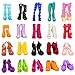 Barwa 10 Pairs Doll Shoes Accessories for Doll Fashion High Heels Sandals Boots Shoes Pack - Image 3