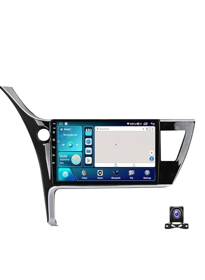 Toyota Corolla 2017-2018 Android Car Stereo With Apple Carplay 10 nch Touch Screen Car Radio With GPS Navigation Bluetooth FM WiFi Android Auto AHD Backup Camera - Image 1