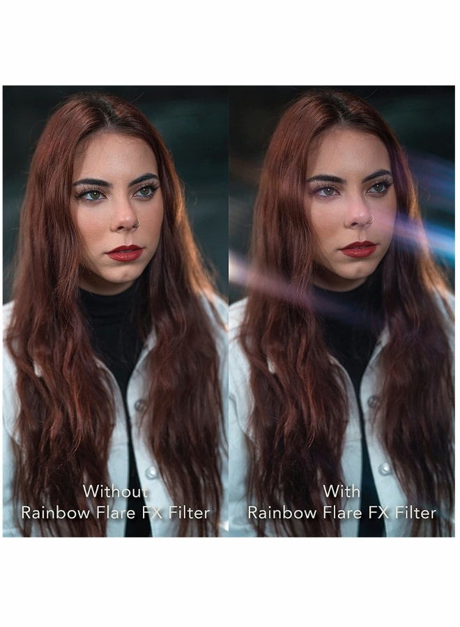 77MM Camera Len Filter, Special Film Effect Camera Len Filter Accessories, Camera Rainbow Glare Film Polarizer, Widescreen Film Polarizer Len Filter, for Professional Photography Lens (Rainbow Glare) - Image 5