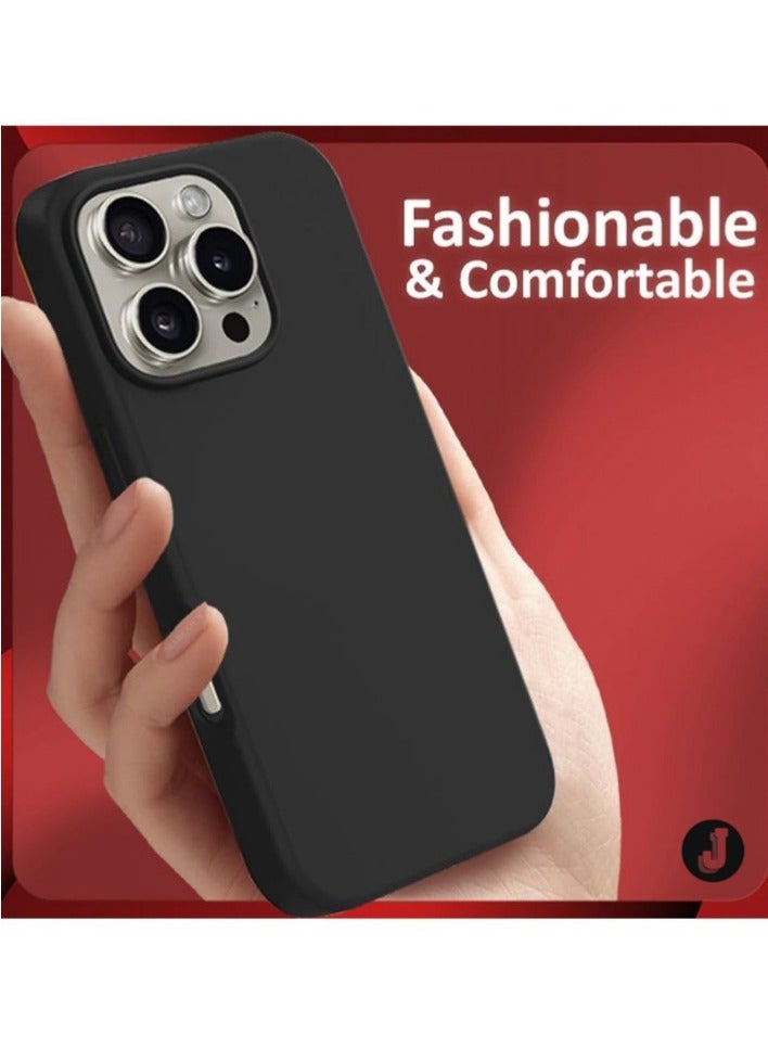 JAJEEK "NEW Liquid Silicone Case for iPhone 16 Pro - Ultra Slim Design with Soft Anti-Scratch Microfiber Lining & Enhanced Drop Protection" - Image 4