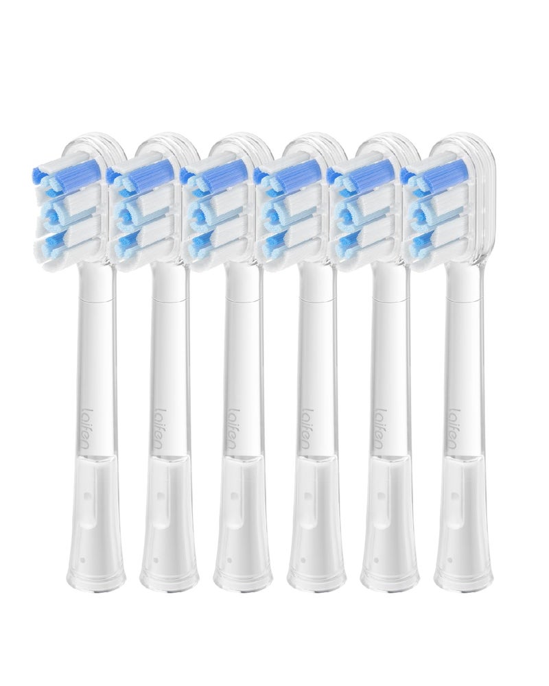 Laifen Cushioned Toothbrush Heads 6 Pack, New 2025 Version Replacement Heads Compatible with Wave/Wave Special Electric Toothbrush (Super-Clean) - Image 1