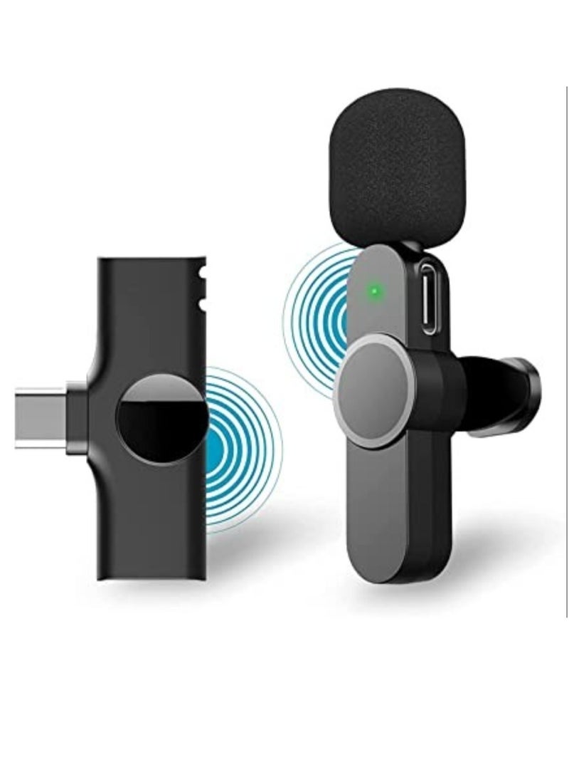 2 in 1 iphone or type-c Wireless Lavalier Microphone For IPhone, Plug Play, Portable Audio Video Recording Mic for Youtube, Live Stream, Vlog, Interview, Laptops PC - Image 1