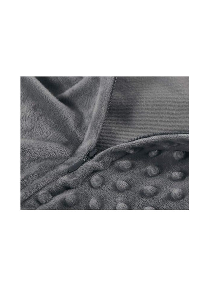 RelaxBlanket 60''x80'' Duvet Cover for Weighted Blanket | Premium Super Soft Minky Dot | Dark Grey-minky Dot - Image 3