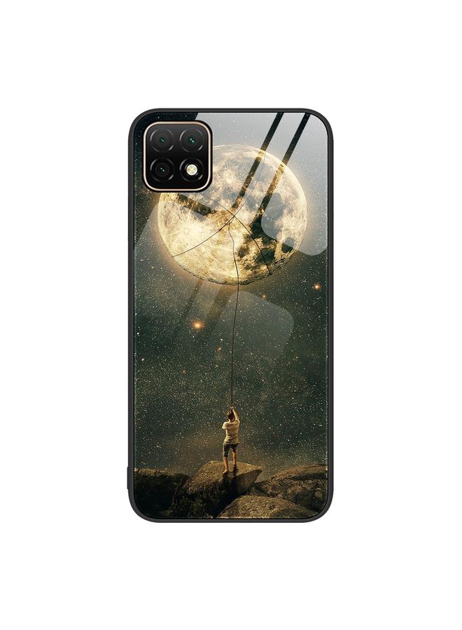 اس-توب جراب لهاتف Huawei Enjoy 20 5G، جراب هاتف زجاجي ملون مطلي - Image 1