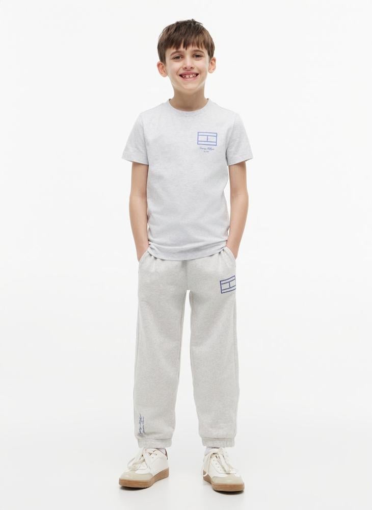 TOMMY HILFIGER Outline Flag Logo Jersey T-Shirt - Image 4