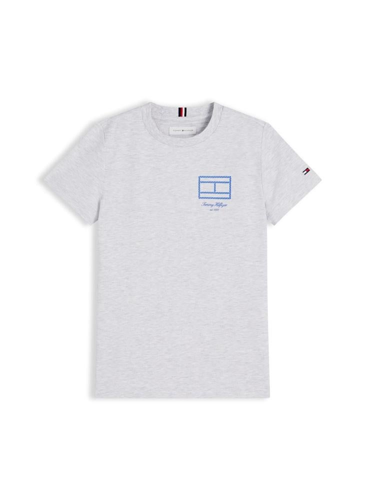 TOMMY HILFIGER Outline Flag Logo Jersey T-Shirt - Image 5