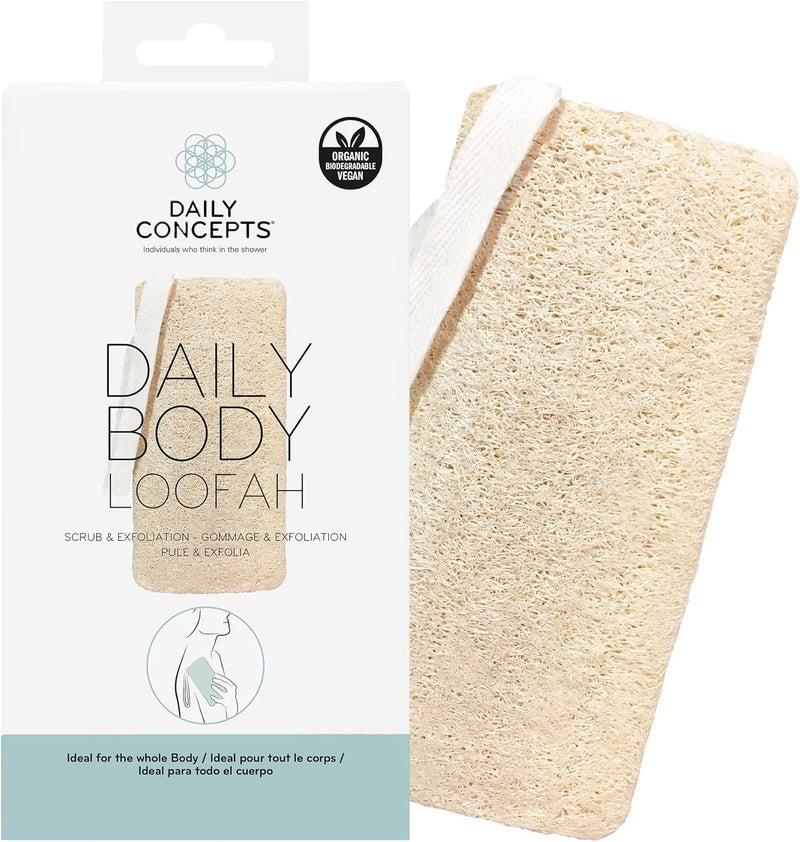 Daily Concepts - Daily Loofah Plush Scrub to Cleanse and Gently Exfoliate Your Body to Attain Baby Soft Skin, Suitable and Safe for All Skin Types 43g