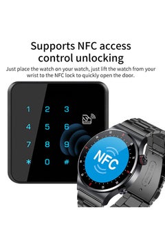 LIGE 260 mAh Bluetooth Calling 1.28 inch Full Screen Smart Watch Sports Fitness Tracking Sleep Monitoring for Men Women Black with Replaceable Strap  - Image 5