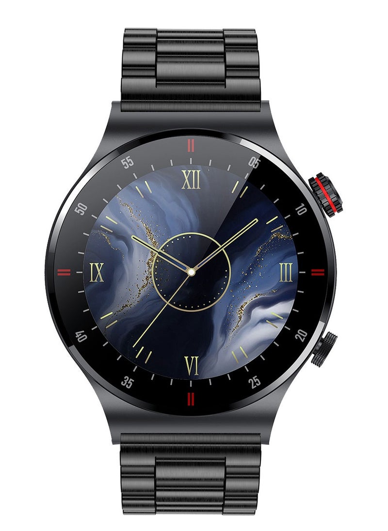 LIGE 260 mAh Bluetooth Calling 1.28 inch Full Screen Smart Watch Sports Fitness Tracking Sleep Monitoring for Men Women Black with Replaceable Strap  - Image 2