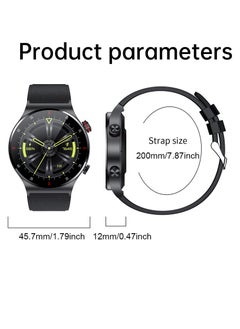 LIGE 260 mAh Bluetooth Calling 1.28 inch Full Screen Smart Watch Sports Fitness Tracking Sleep Monitoring for Men Women Black with Replaceable Strap  - Image 3