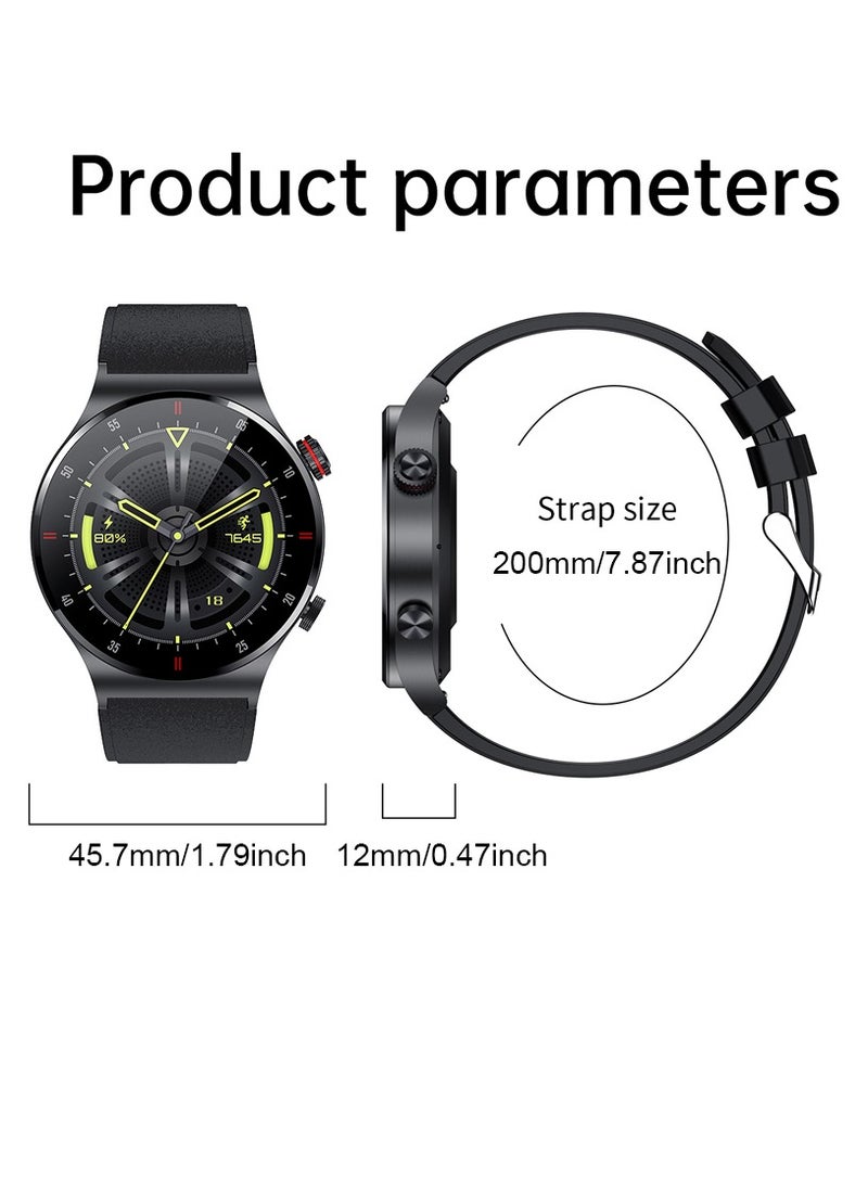 LIGE 260 mAh Bluetooth Calling 1.28 inch Full Screen Smart Watch Sports Fitness Tracking Sleep Monitoring for Men Women Black with Replaceable Strap  - Image 3