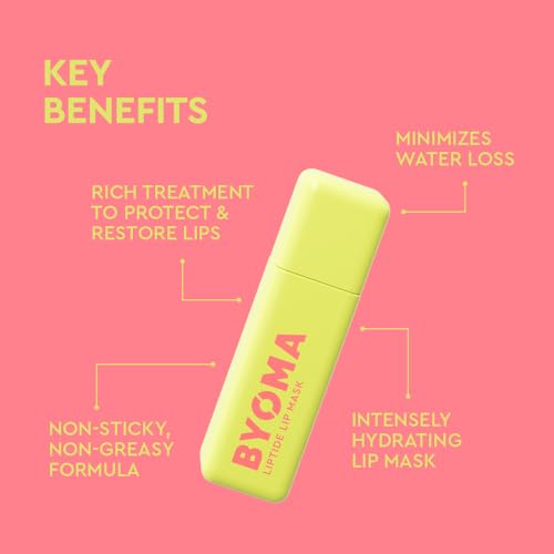 BYOMA قناع الشفاه BYOMA Liptide - قناع خفيف الوزن لليل - علاج الشفاه بالببتيدات مع الببتيدات وزيت باباسو و AHA - بلسم مرطب ومقشر - 0.16 أونصة - Image 3