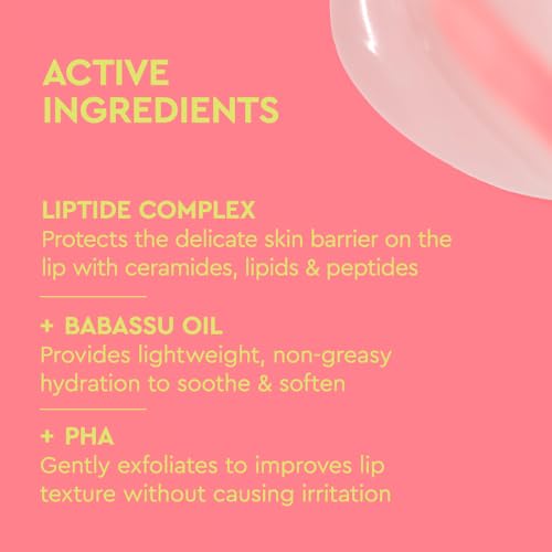 BYOMA قناع الشفاه BYOMA Liptide - قناع خفيف الوزن لليل - علاج الشفاه بالببتيدات مع الببتيدات وزيت باباسو و AHA - بلسم مرطب ومقشر - 0.16 أونصة - Image 4