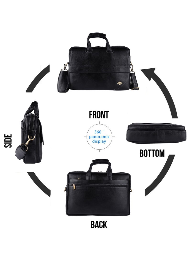LAVERI LEATHER Genuine Leather Office And Travel Document Laptop bag Style 504  - Image 4