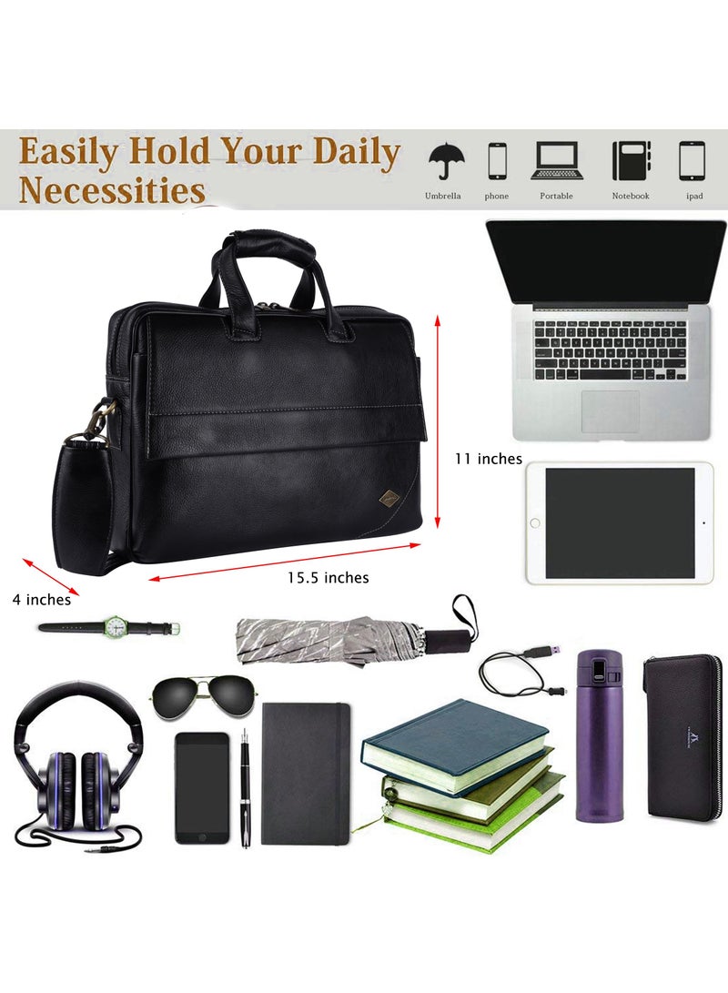 LAVERI LEATHER Genuine Leather Office And Travel Document Laptop bag Style 504  - Image 2