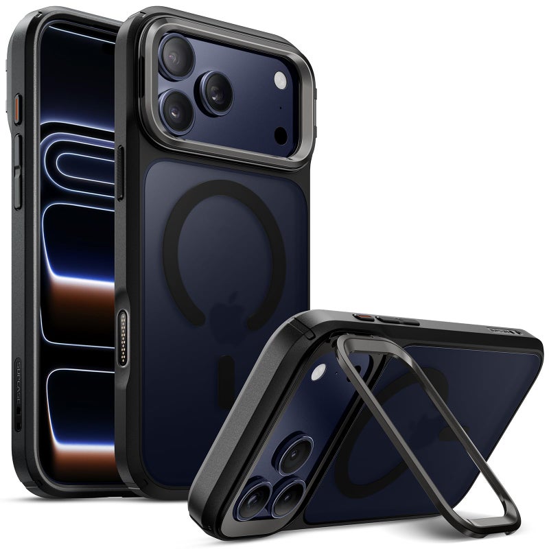 SUPCASE for iPhone 17 Pro Max Case with Camera Control Button Unicorn Beetle Mag Compatible with MagSafe Builtin Kickstand Slim Protective Magnetic Translucent Back Phone Case Black - Image 2