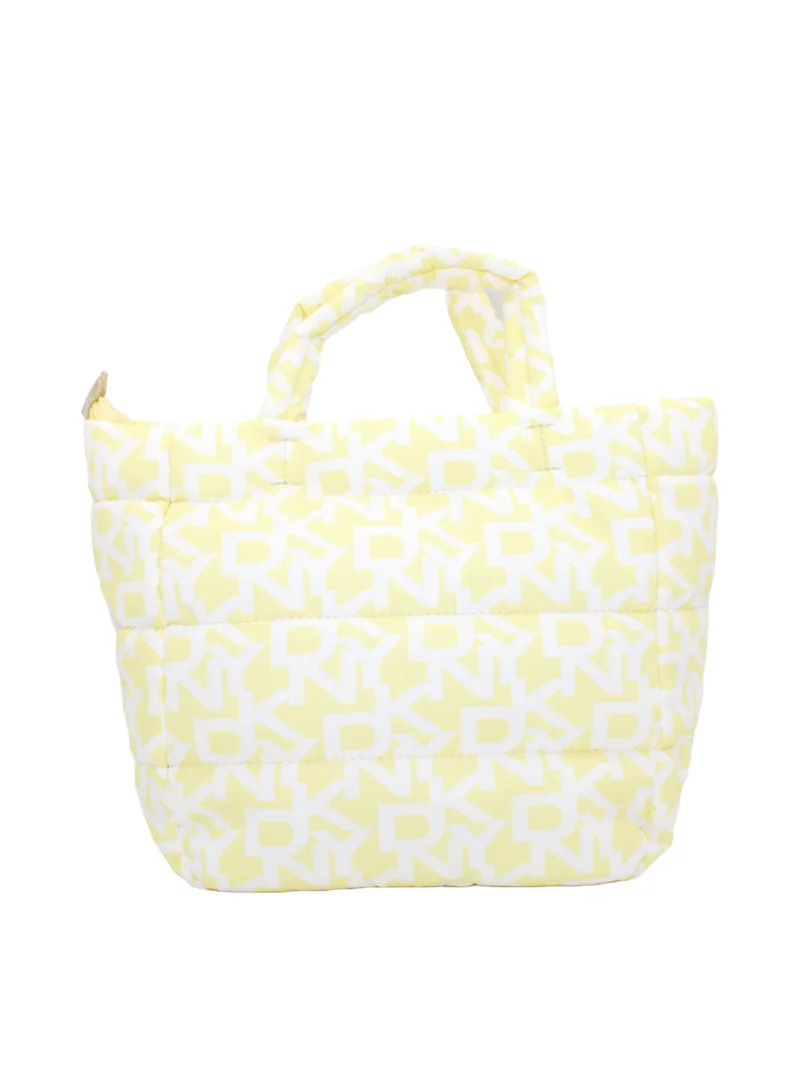 DKNY DKNY Signature Puffer Mini Tote Cosmetic Bag, Travel Make up Bag Small, Small Lightweight Cosmetic Bag Storage Bag, Small Makeup Bag, Travel Toiletry Bag