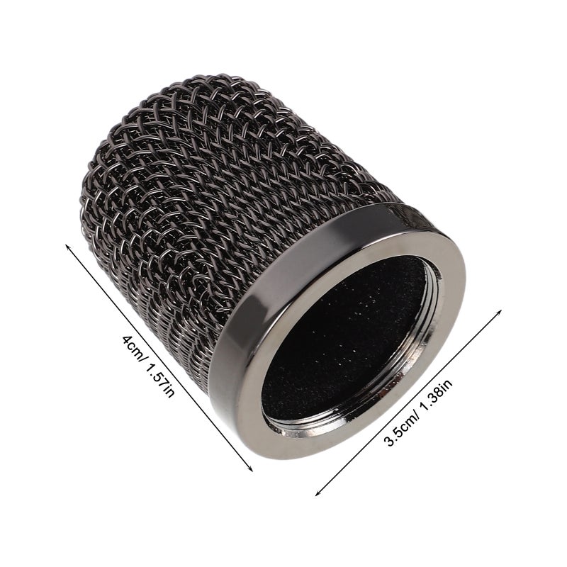 Metal Microphone Grille Replacement Ball Head Mesh Cover for Handheld Mic with Wind Noise Reduction - Image 2