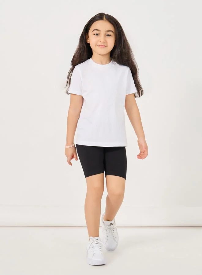 Styli Solid Cycling Cotton Shorts