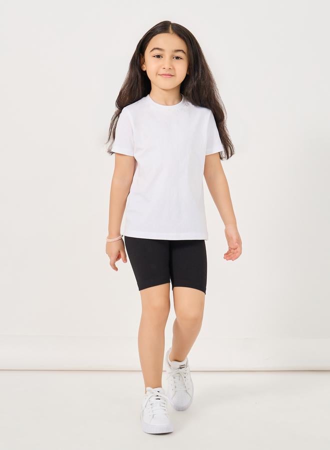 Styli Solid Cycling Cotton Shorts - Image 2