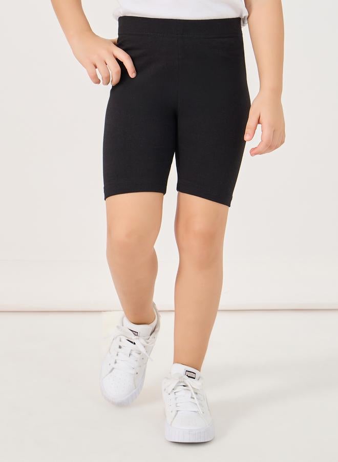 Styli Solid Cycling Cotton Shorts - Image 1